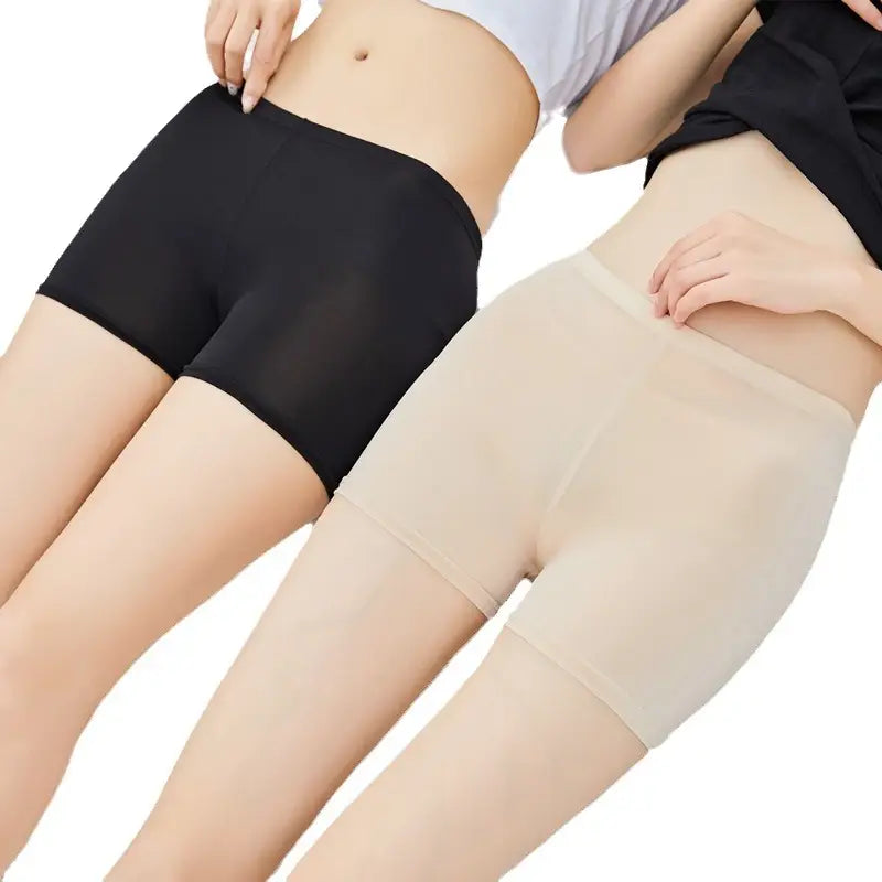 Women Silk Summer Pants Flat White Large Size