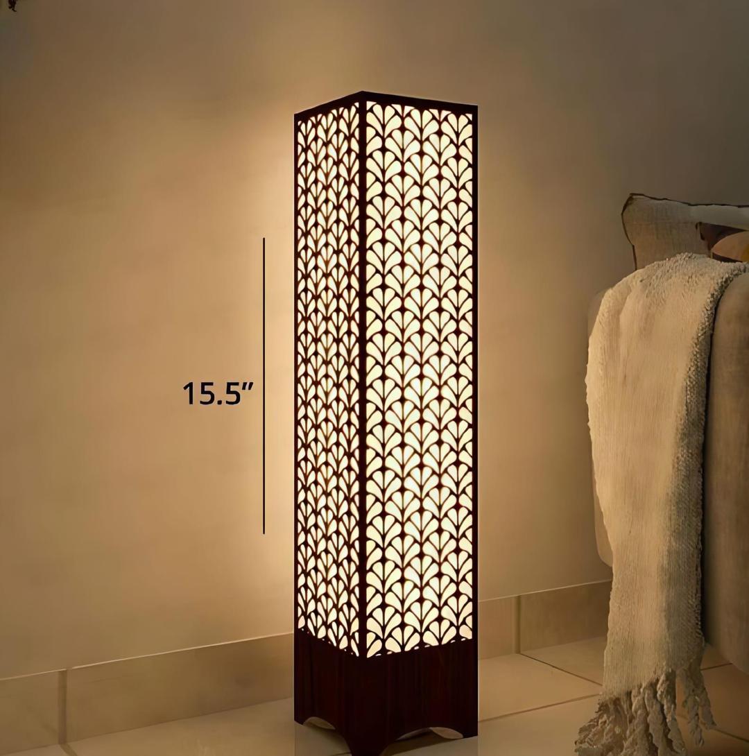 Modern Wooden Floor Lamp with Leaf Design for Home & Office