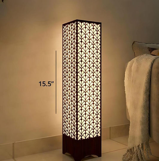 Modern Wooden Floor Lamp with Leaf Design for Home & Office