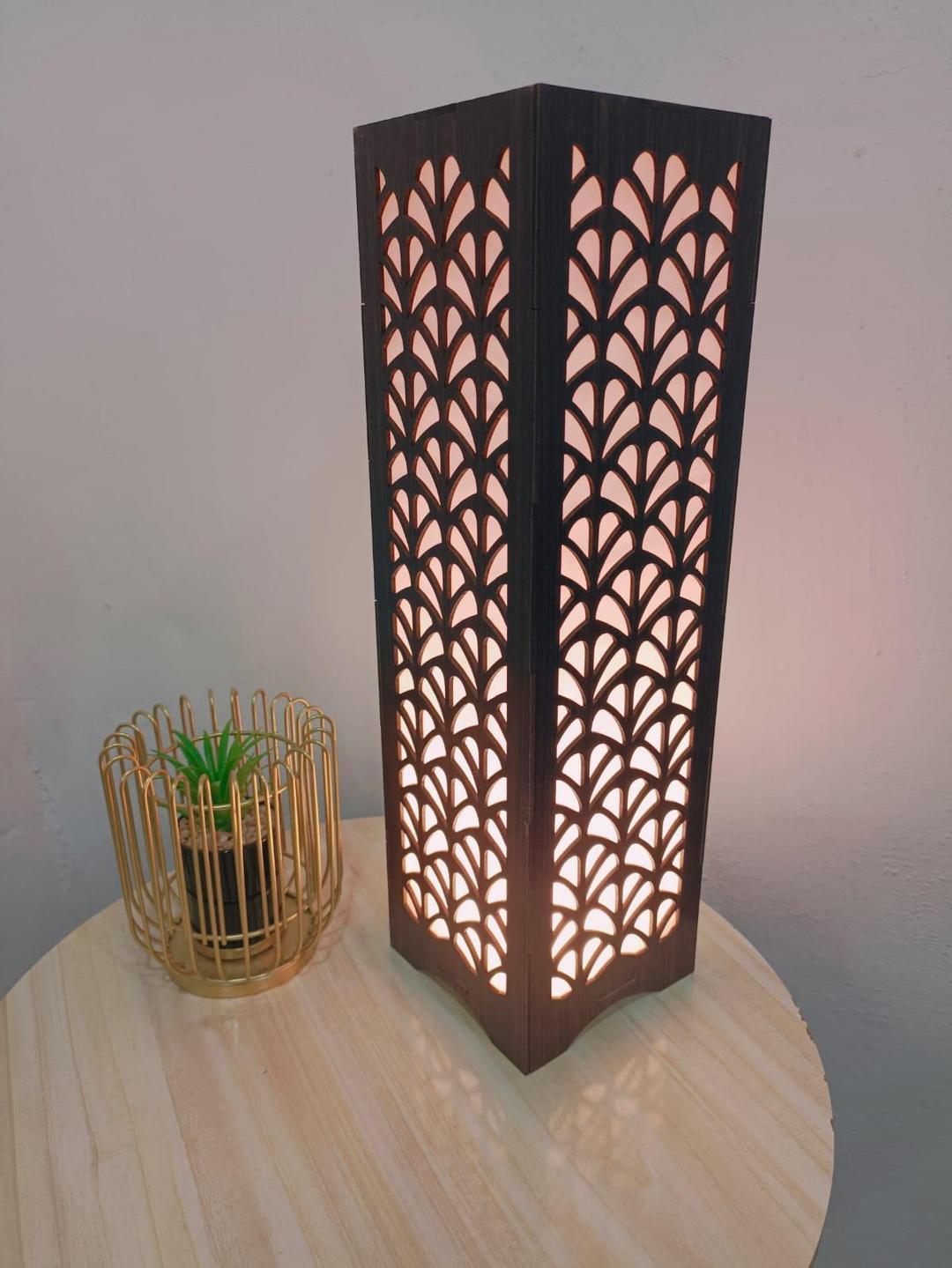 Modern Wooden Floor Lamp with Leaf Design for Home & Office