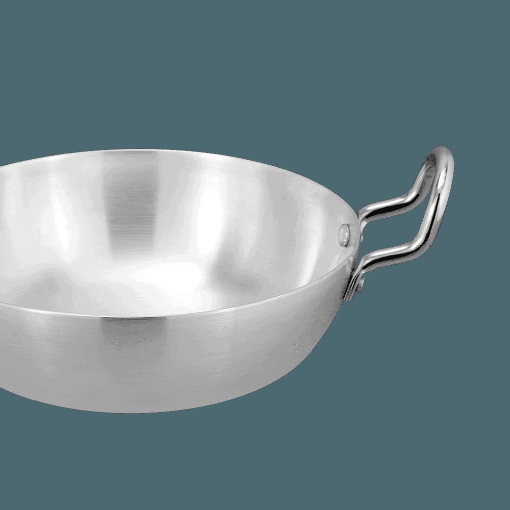 Premium Aluminium Mini Woks Set of 3 Silver