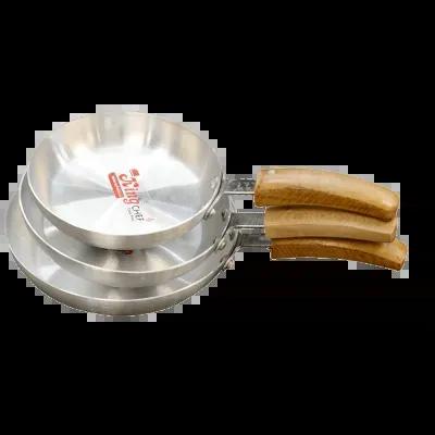 Premium Aluminum Frying Pan Set with Wooden Handles