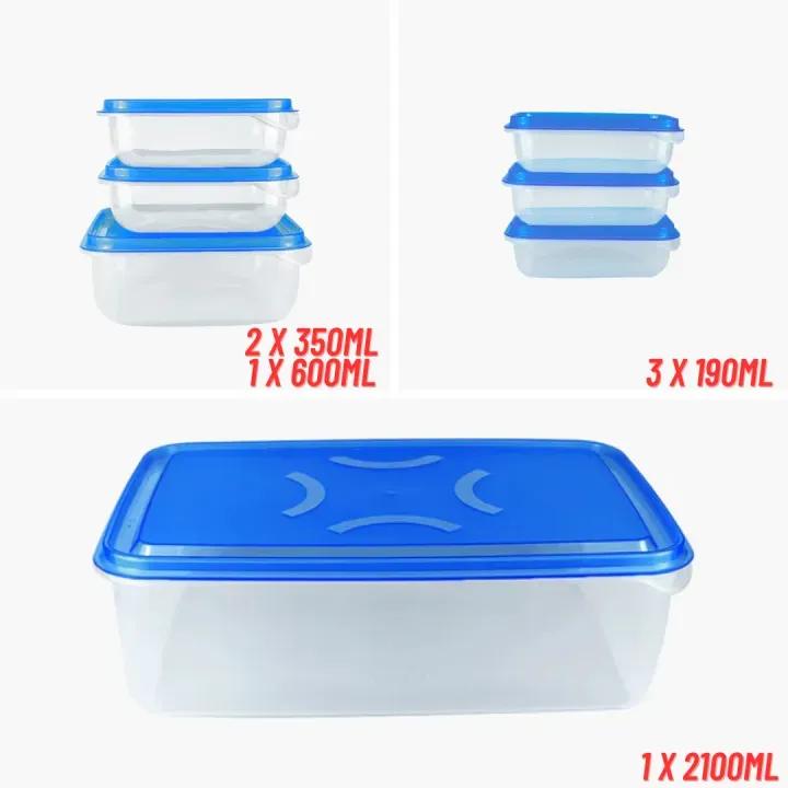 7Pc Blue ABS Plastic Storage Set for Kitchen