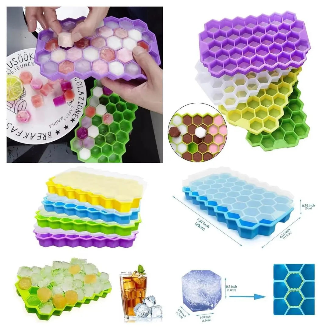 Silicone Ice Cubes Container Set of 10