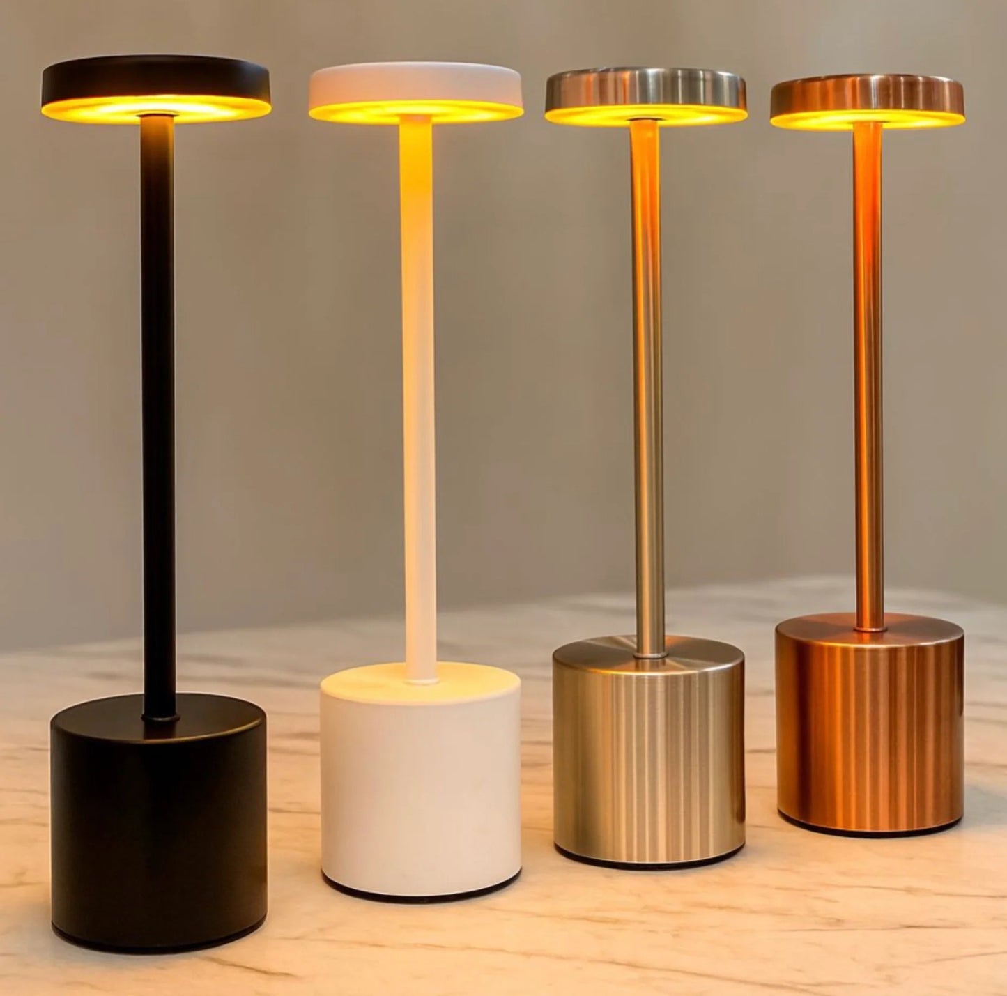 LumaTouch™ Rechargeable LED Table Lamp – 3-Color Touch Sensor