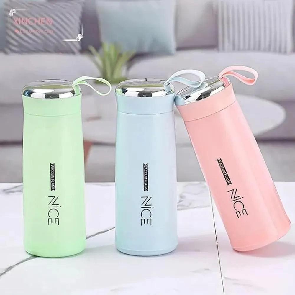 Perfect For Gym - 1 Pc Multicolor Stainless Steel Water Bottle