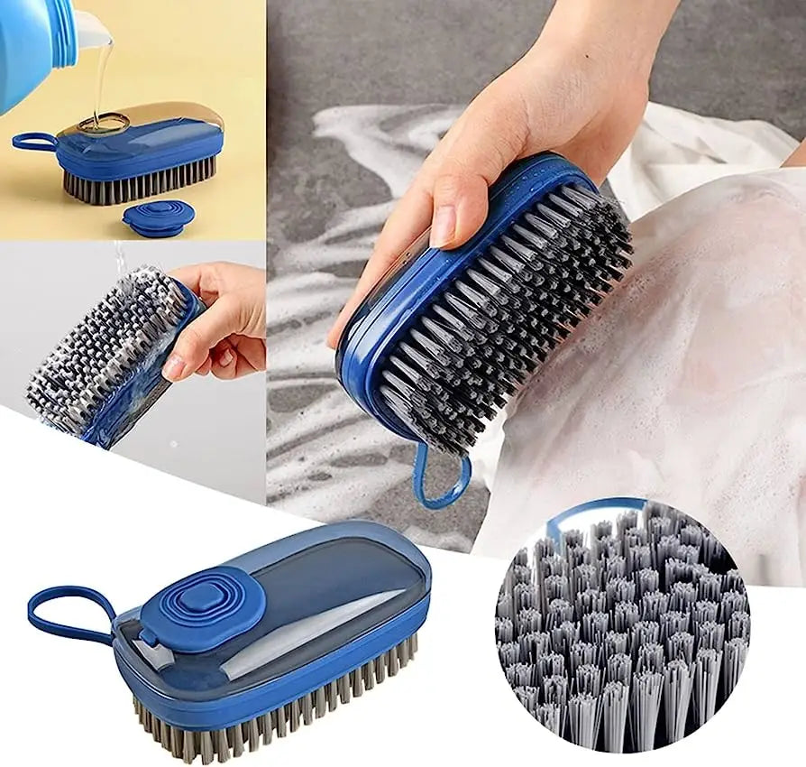 Automatic Liquid Soap Dispensing Cleaning Brush – Liquid Soap Scrubber for Kitchen, Bathroom & Shoes – Handheld Cleaning Brush with Soap Dispenser