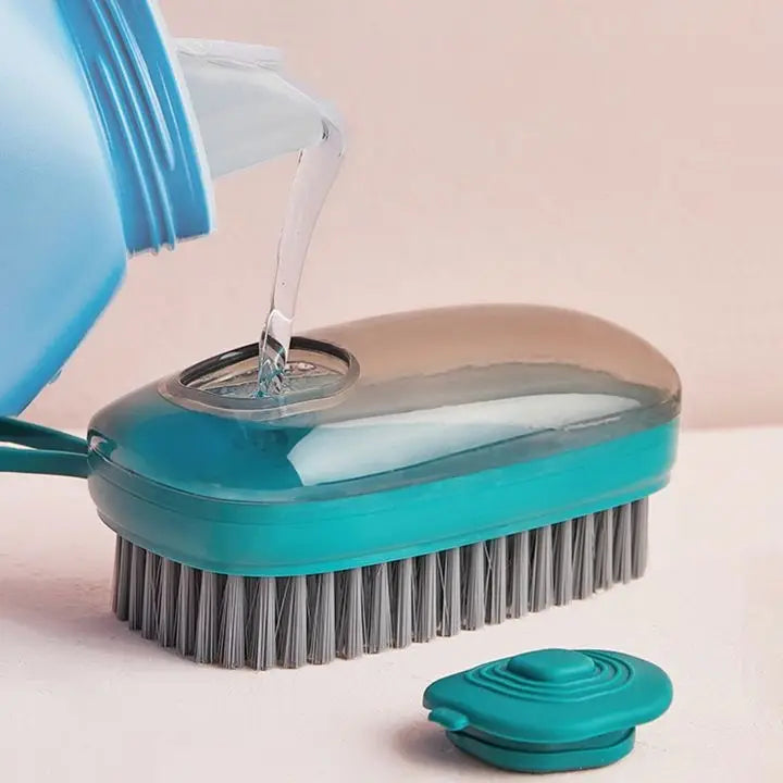 Automatic Liquid Soap Dispensing Cleaning Brush – Liquid Soap Scrubber for Kitchen, Bathroom & Shoes – Handheld Cleaning Brush with Soap Dispenser
