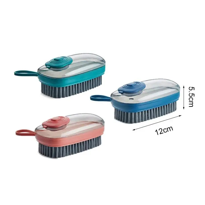 Automatic Liquid Soap Dispensing Cleaning Brush – Liquid Soap Scrubber for Kitchen, Bathroom & Shoes – Handheld Cleaning Brush with Soap Dispenser