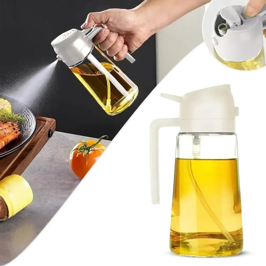 Premium Glass Oil Spray Bottle with Spray Nozzle