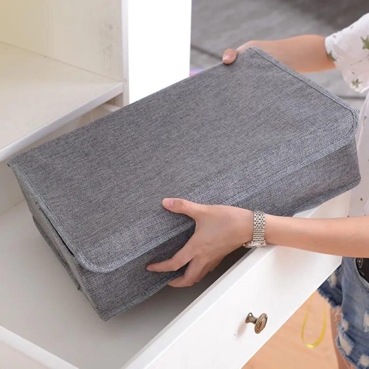 24-Grid Socks Organizer Grey Nylon Compact