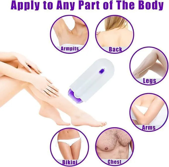 Rechargeable Hair Shaver Purple White ABS Women's Sensitive Skin